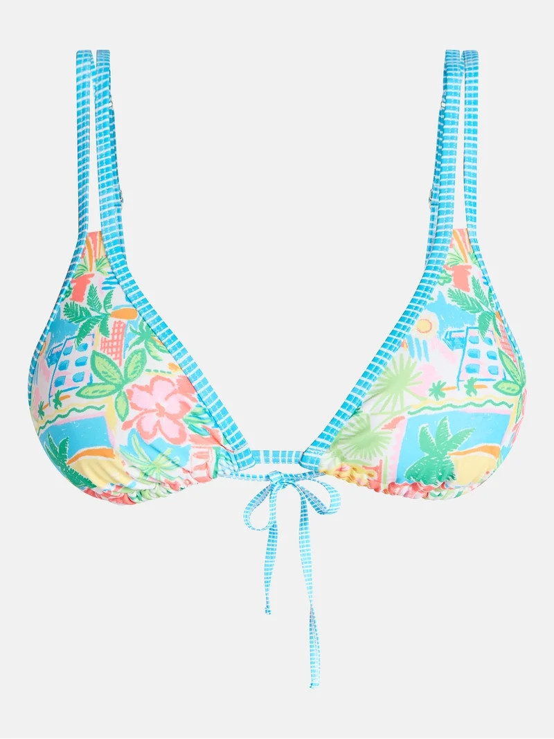 No Boundaries Triangle Halter&nbsp;Bikini Top, Women's XXS-XXL | Walmart (US)