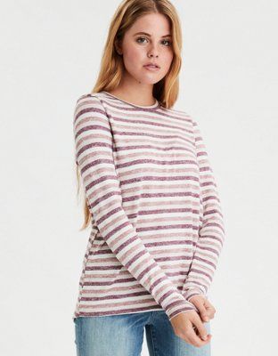 AE Plush Long Sleeve T-Shirt | American Eagle Outfitters (US & CA)