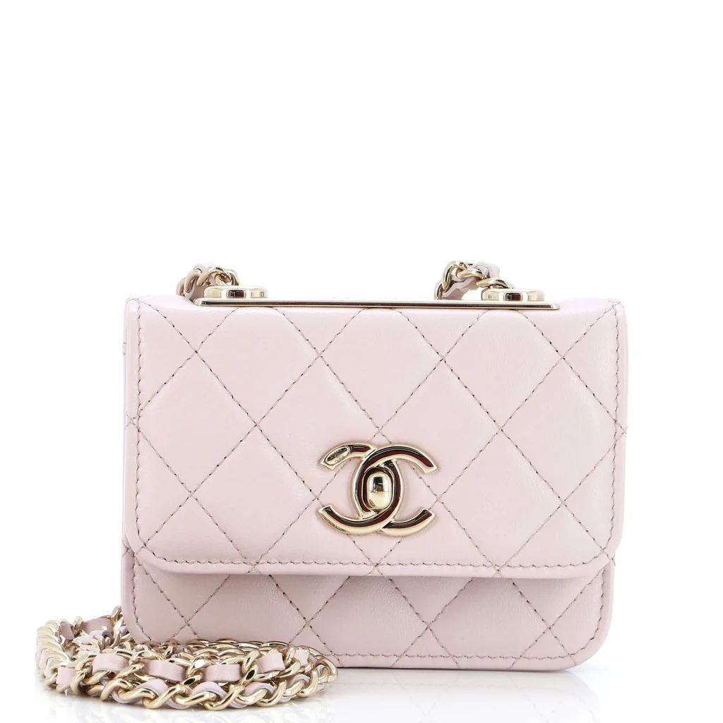 Trendy CC Card Holder on Chain Quilted Lambskin | Rebag