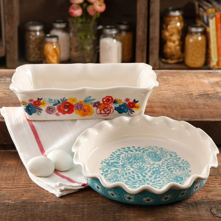 The Pioneer WomanThe Pioneer Woman Flea Market Pie Plate & Baking Dish SetUSD$20.00(4.7)4.7 stars... | Walmart (US)