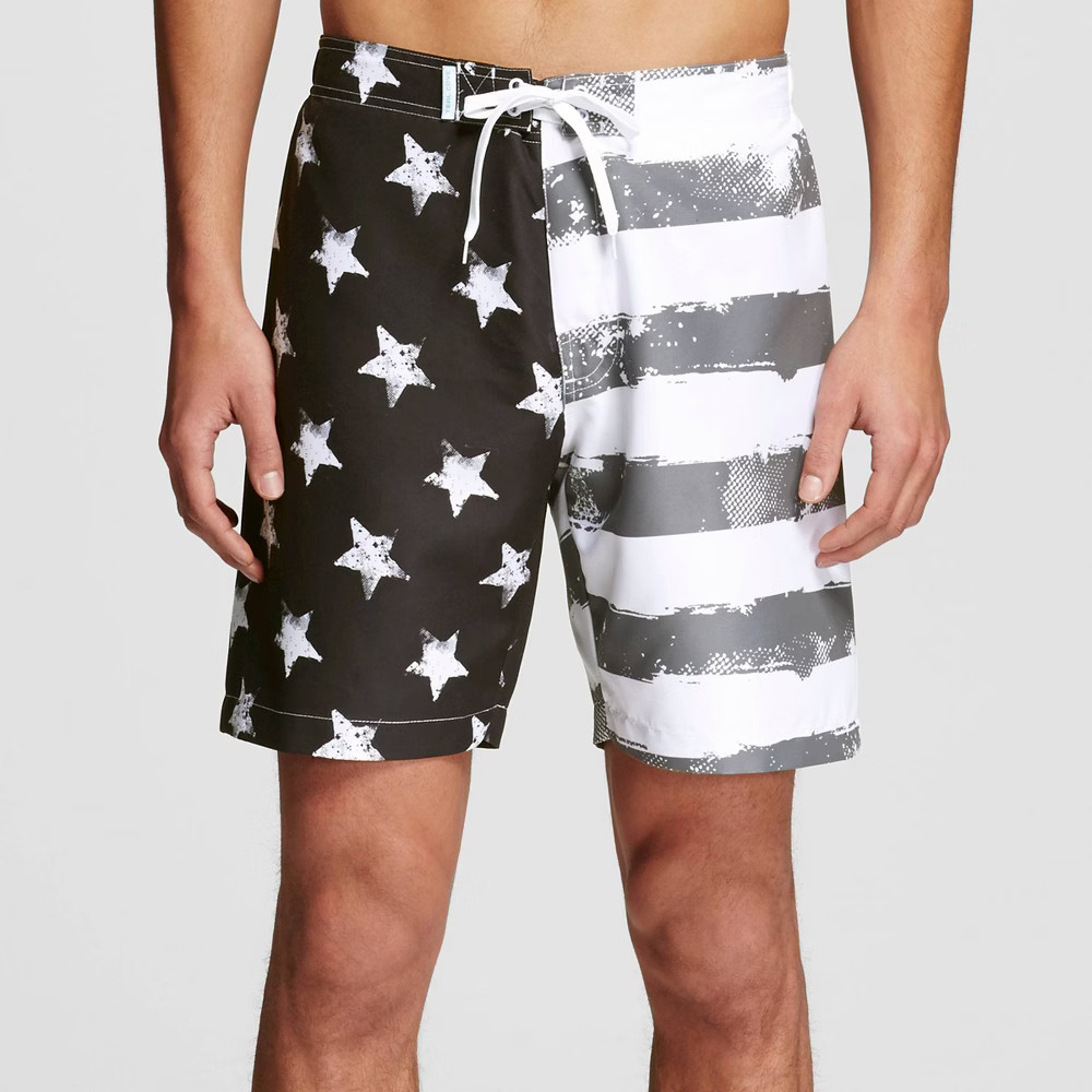 Teal Cove Men's American Flag 8"" Swim Shorts - Multi-Colored XXL, Blue | Target