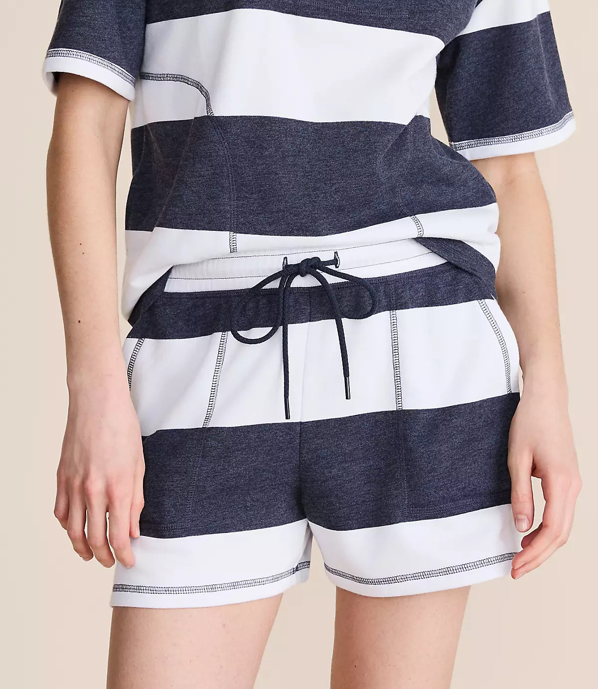 Lou & Grey Striped Terrysoft Shorts | LOFT