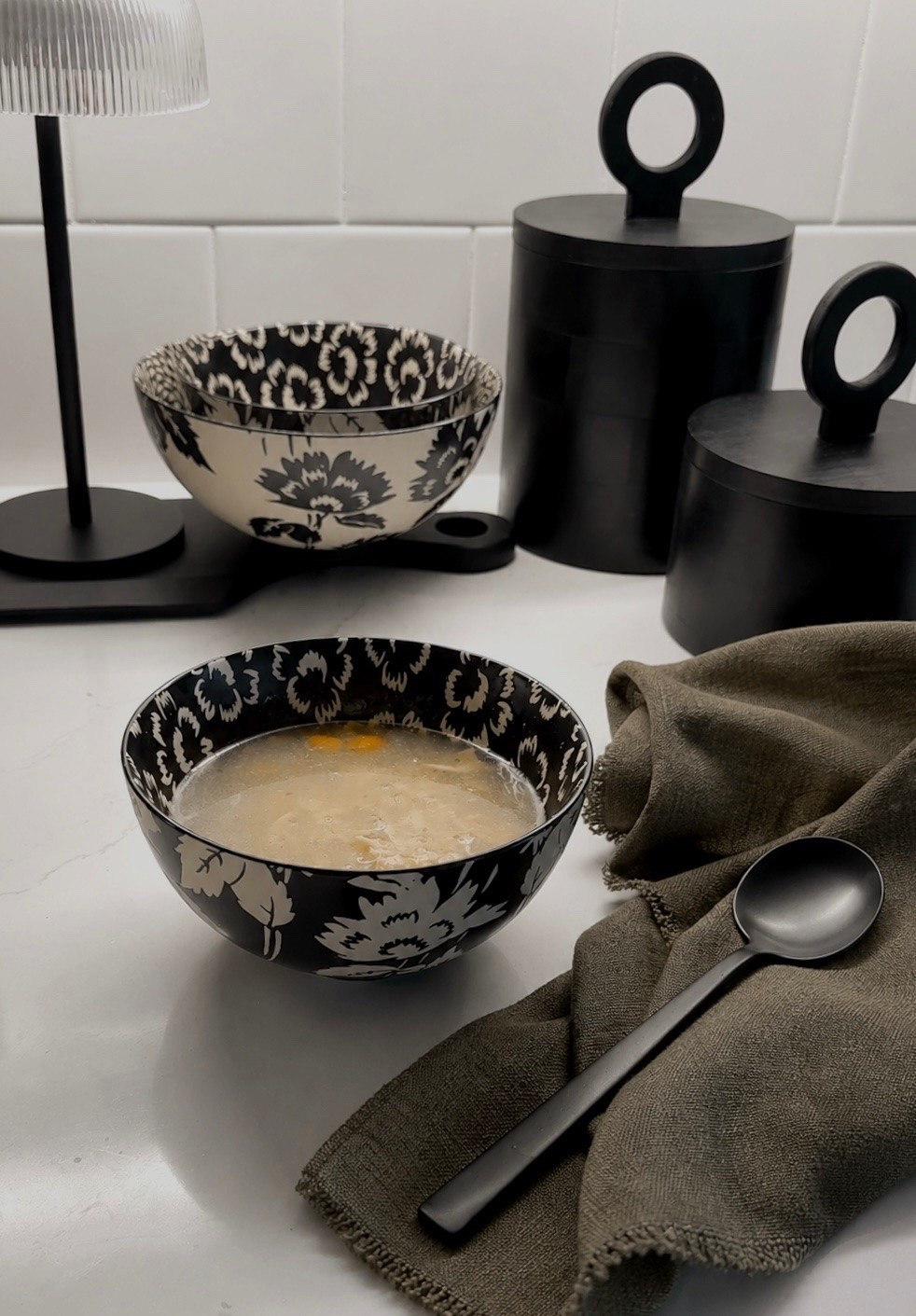 The perfect rainy day setup ☁️

A cozy bowl of soup, cute dinnerware, a messy linen napkin, and chic flatware. 

Honestly, this is exactly why I love having pretty kitchen basics — even a simple meal feels like a moment.

Linked my bowls, napkins, spoons + cozy kitchen details in my LTK 🤍#LTKKitchen #LTKFinds #CozyHome #RainyDayVibes #KitchenStyling #Dinnerware #SoupSeason #ModernKitchen #NeutralHome #HomeDecorFinds #CozyKitchen #MinimalistHome

#LTKHome #LTKfoodie #LTKHome