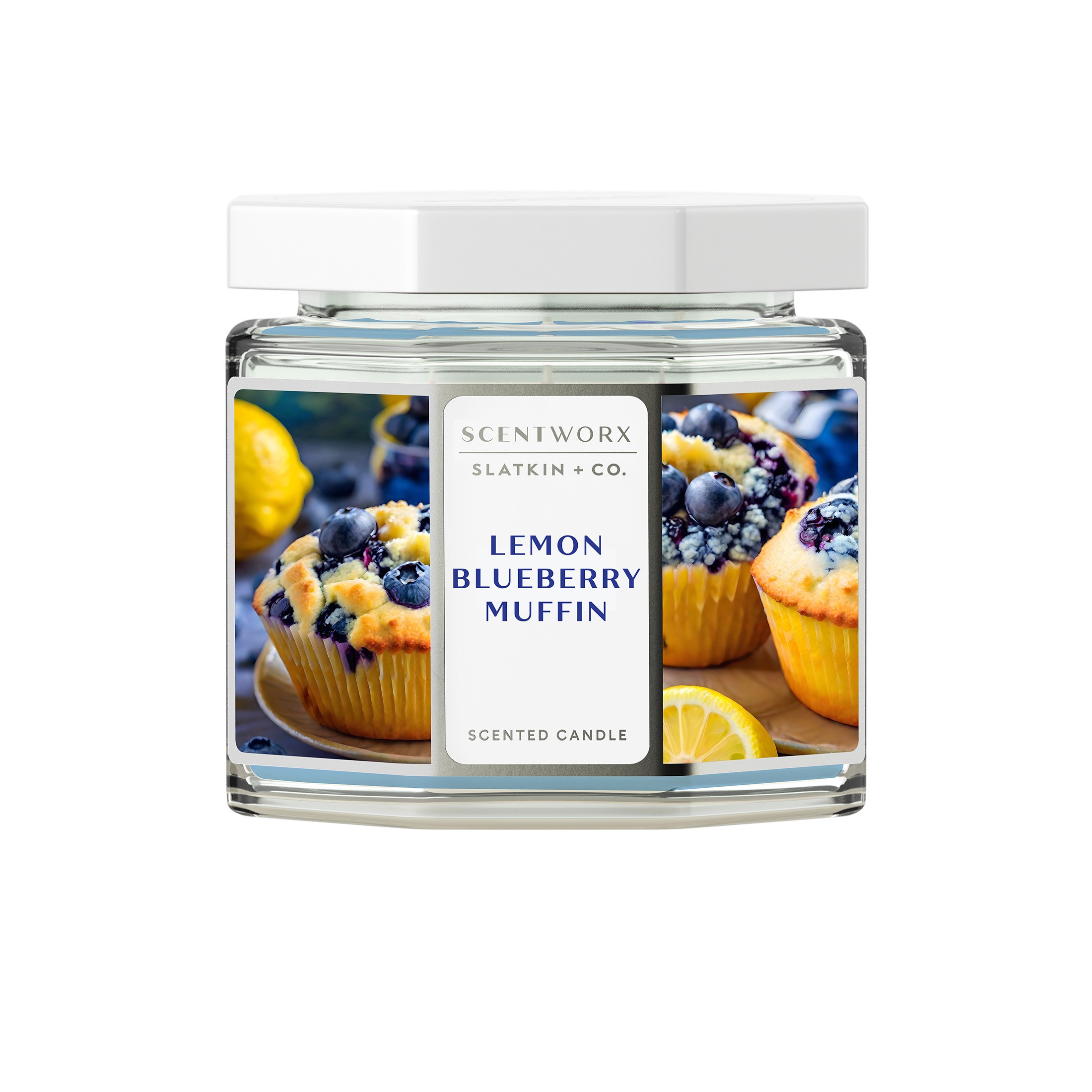 Scentworx 14.5 oz Lemon Blueberry Muffin 3-Wick Jar Candle | Walmart (US)