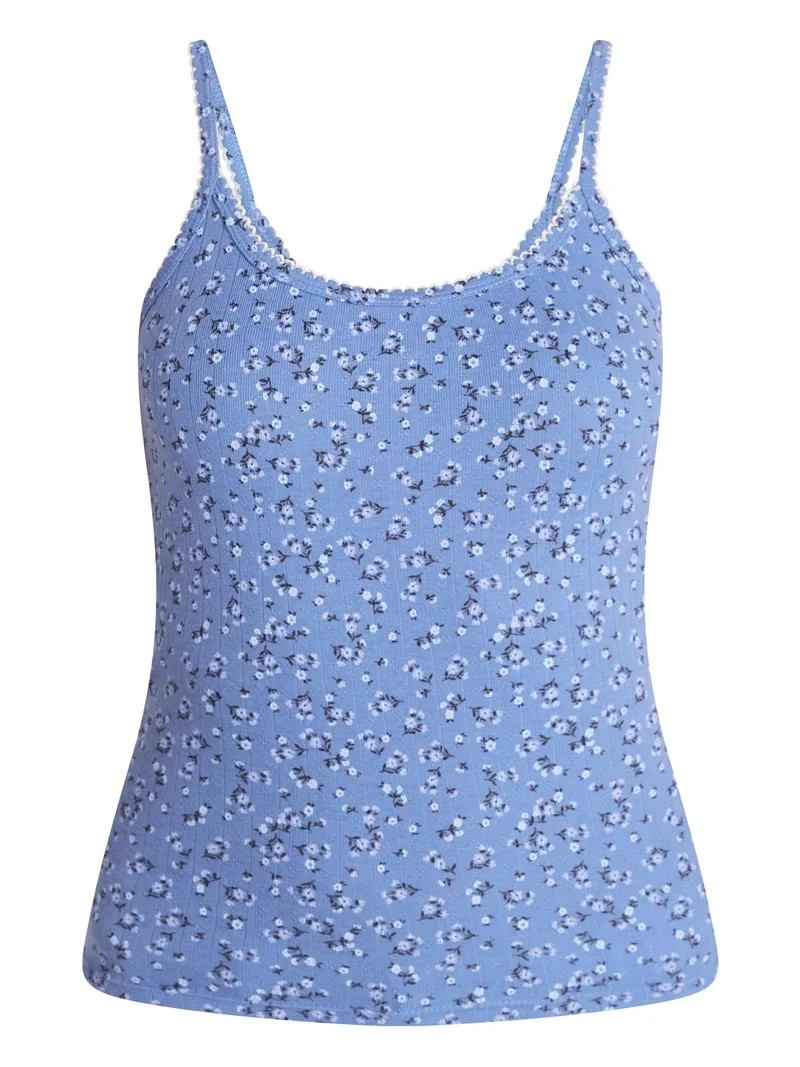 No Boundaries Pointelle Tank Top, Women's XXS-XXL | Walmart (US)