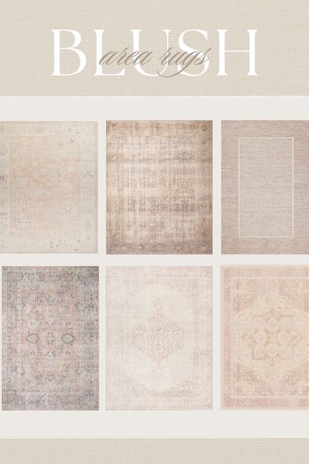 Blush area rugs like my daughters (daughters is ocean sand - top row in the middle)

#blushrug #rug #girlsroom #toddlergirl #girlsnursery 

#LTKhome #LTKfamily #LTKbaby