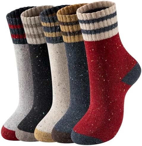 Wool Socks for Women - Womens Wool Socks Winter Sock for men Warm Thick Knit Soft Vintage Casual ... | Amazon (US)