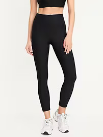 High-Waisted PowerSoft Ribbed Pocket Leggings | Old Navy (US)