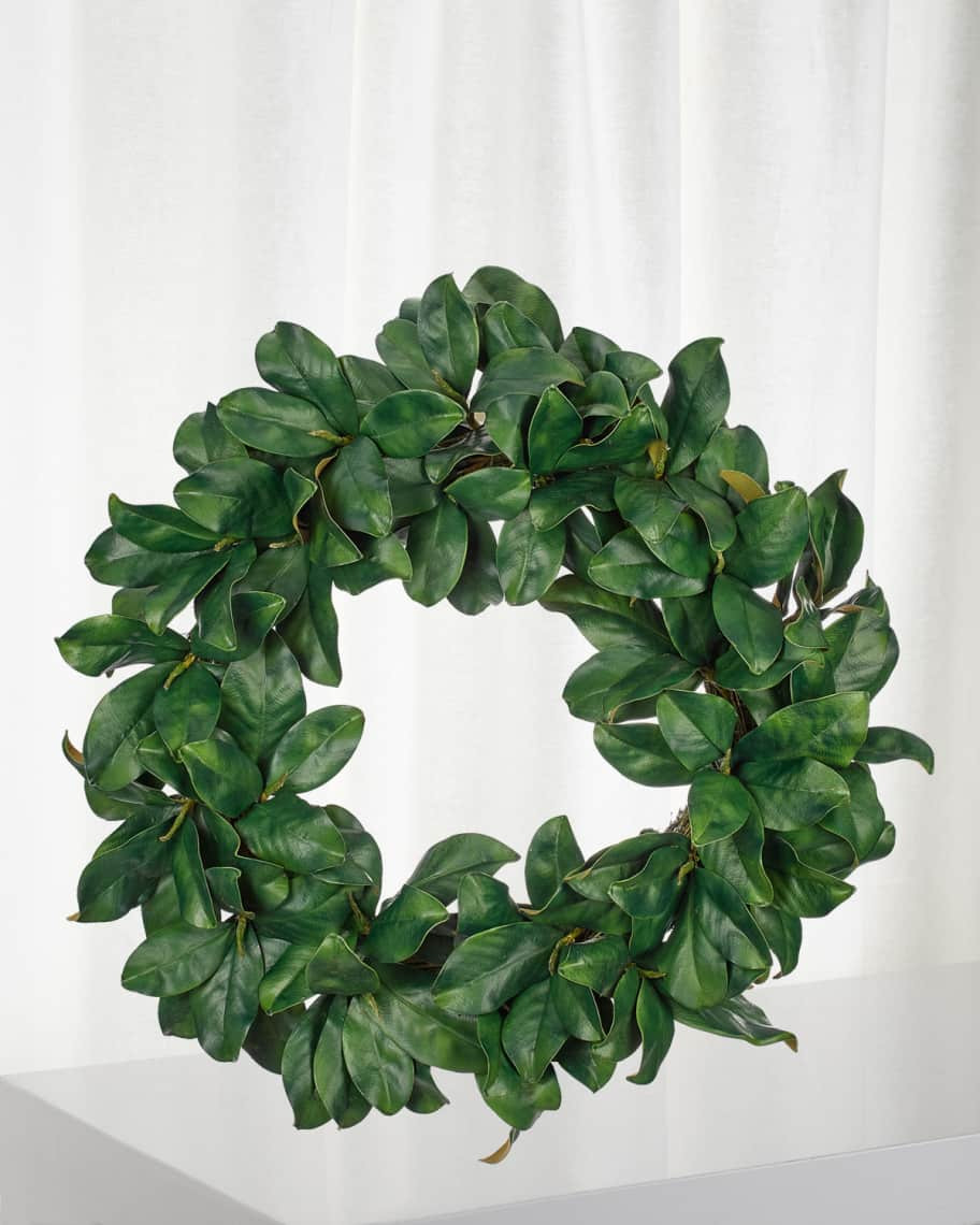 NDI Magnolia Wreath, Green, 34" | Neiman Marcus