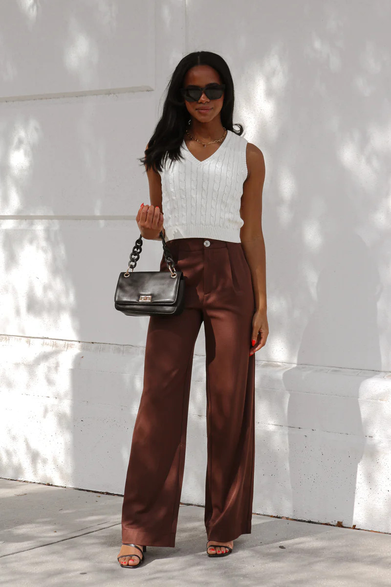 Clean Cut Pant in Espresso | lauren nicole
