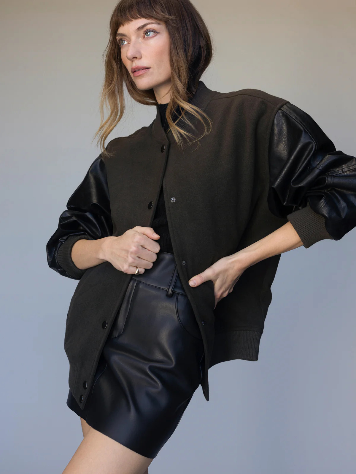 Club Varsity Jacket Midnight Olive | Sanctuary Clothing