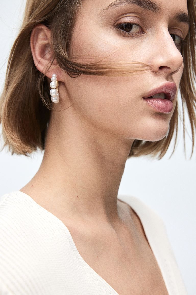 Beaded Hoop Earrings | H&M (US + CA)