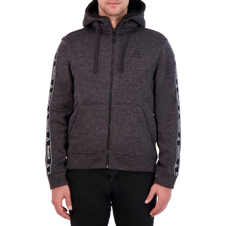 Reebok Men's Hooded Sweater Fleece Jacket, Up to Size 2XL | Walmart (US)