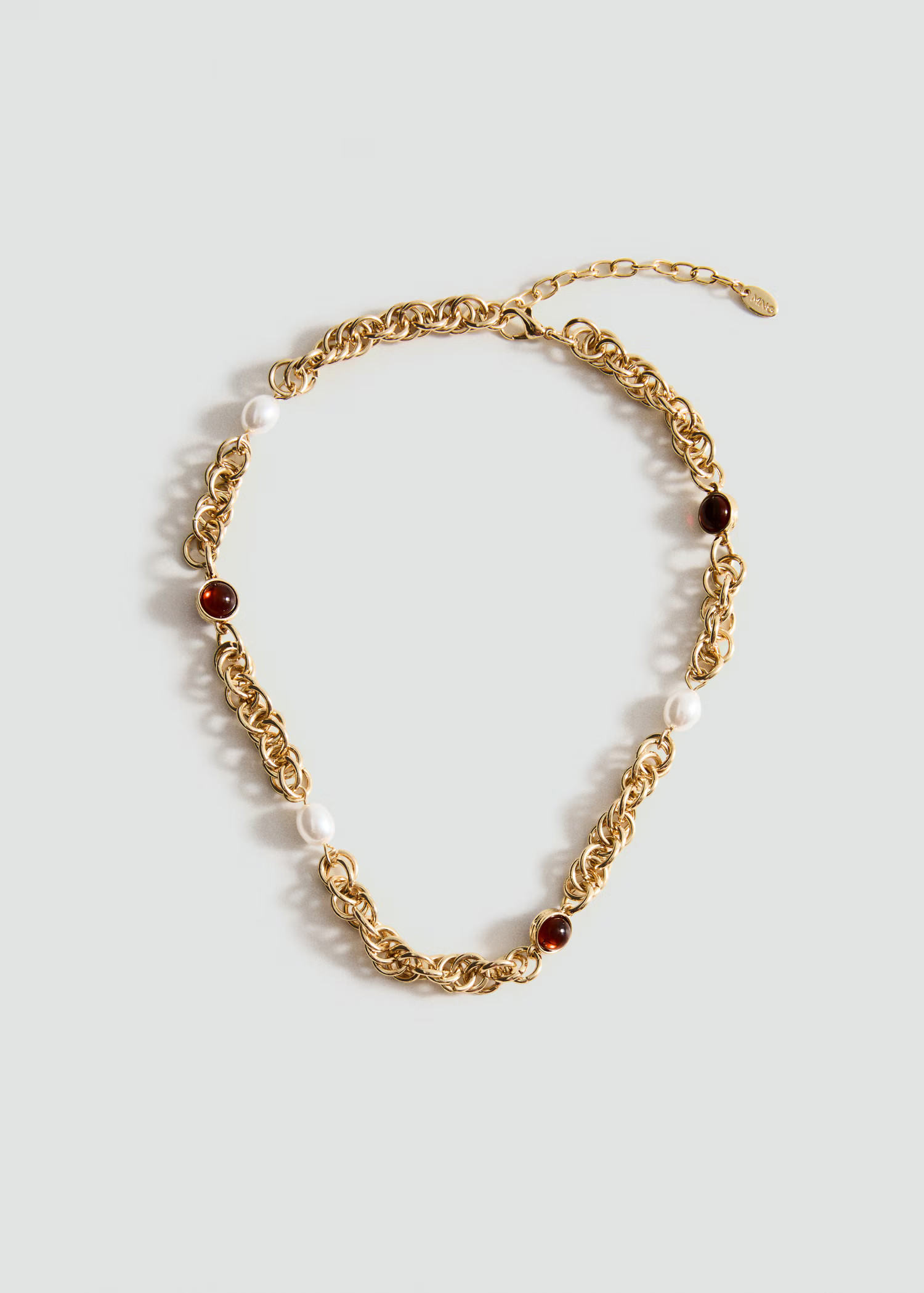 Combined bead chain necklace | MANGO (UK)