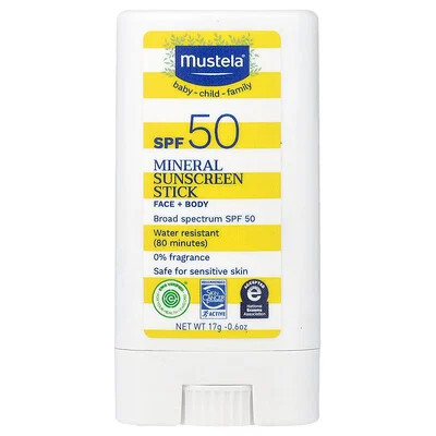 Mustela, Mineral Sunscreen Stick, SPF 50, 0.6 oz (17 g) | iHerb