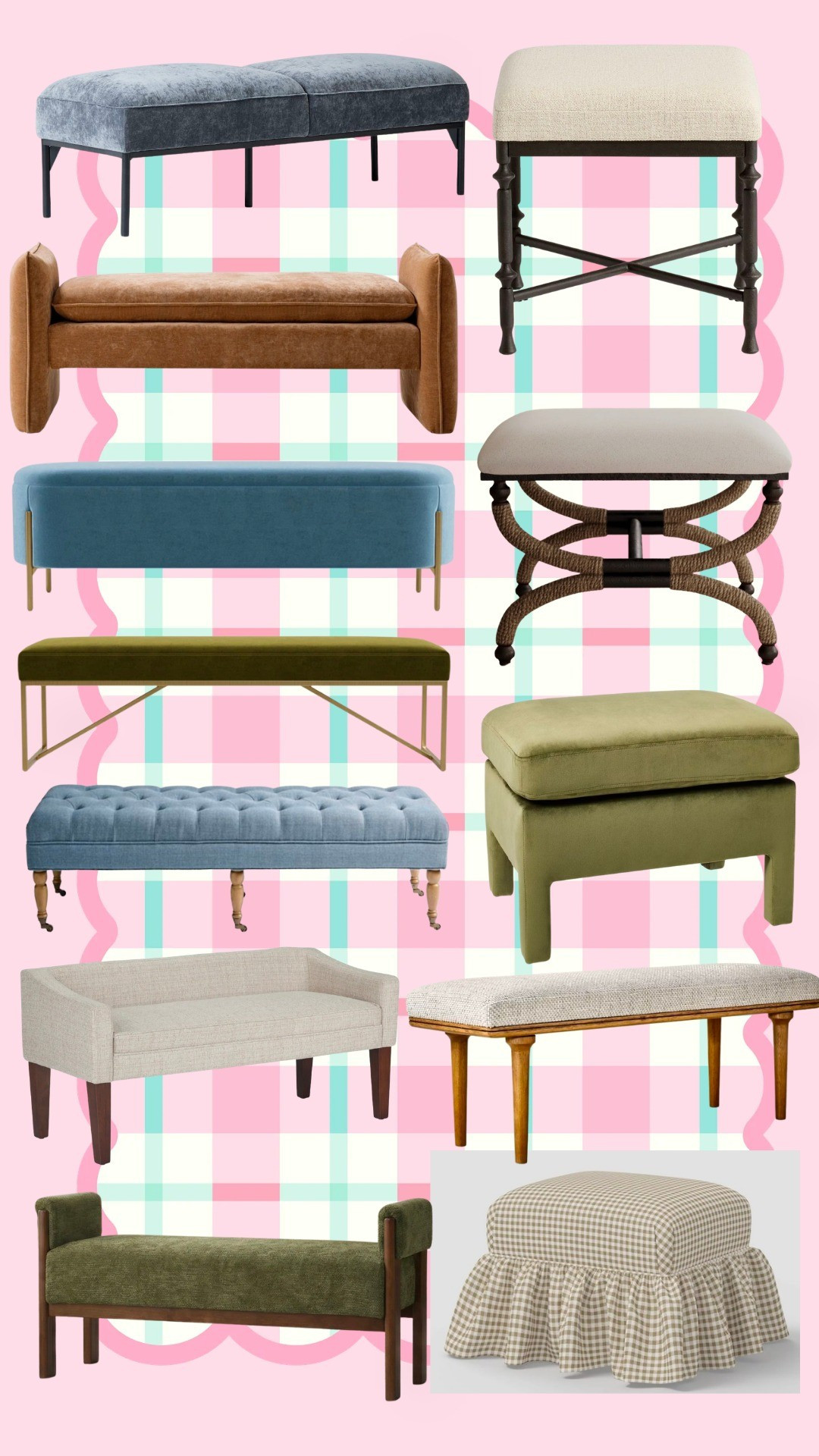 Upholstered benches and ottoman options

#LTKMothersDay #LTKHome #LTKSeasonal