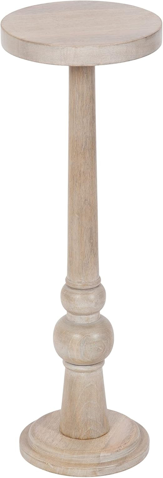 Kate and Laurel Wegner Traditional Wooden Round Use as Small Drink Table or Plant Stand, 8x8x23, ... | Amazon (US)