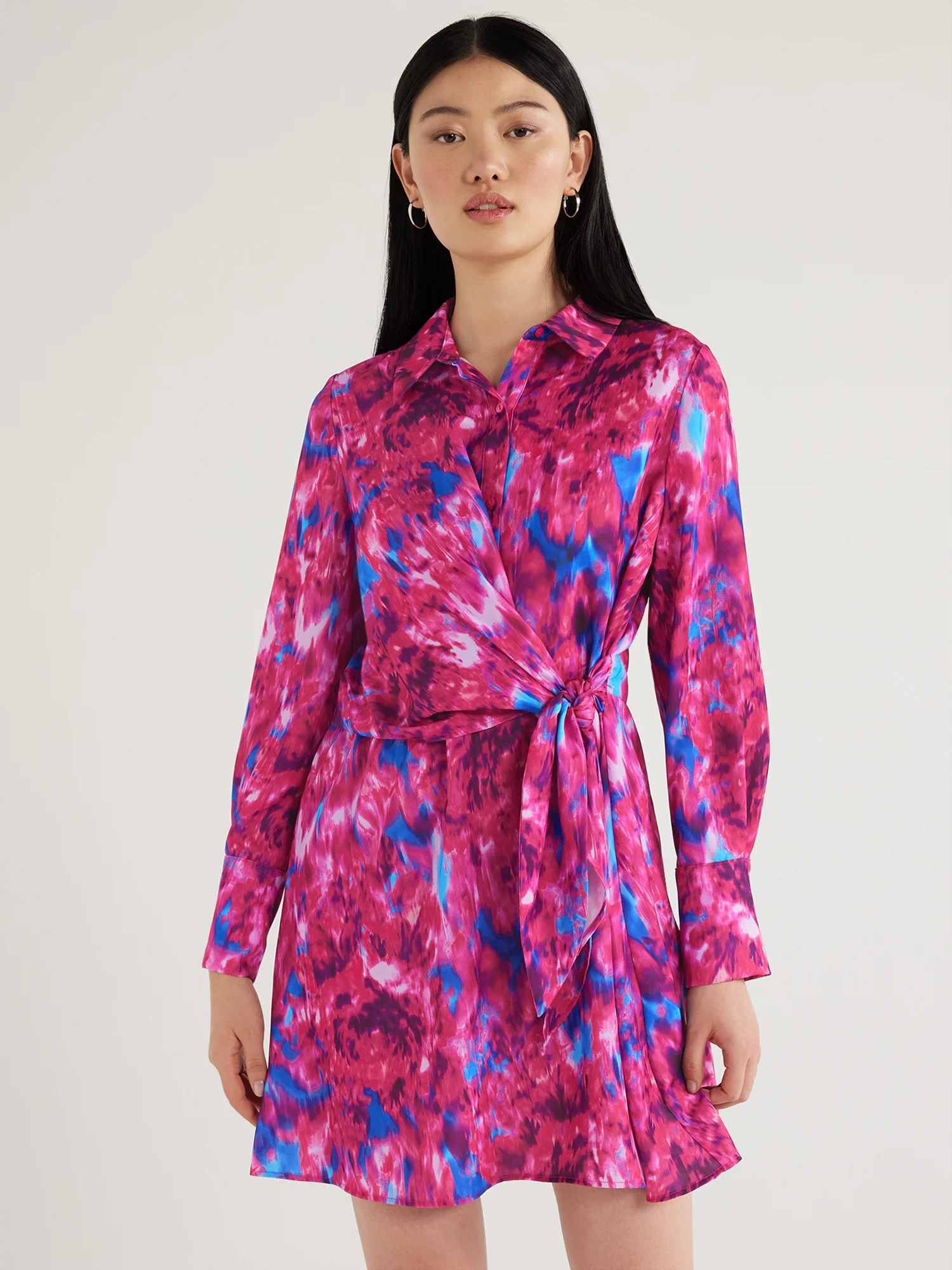 SCOOP WOMEN'S KNOT FRONT LS TOP | Walmart (US)