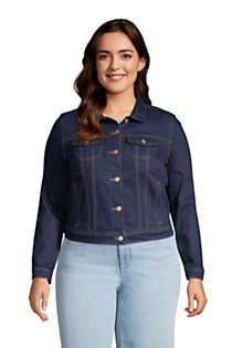 Women's Plus Size Denim Trucker Jacket | Lands' End (US)