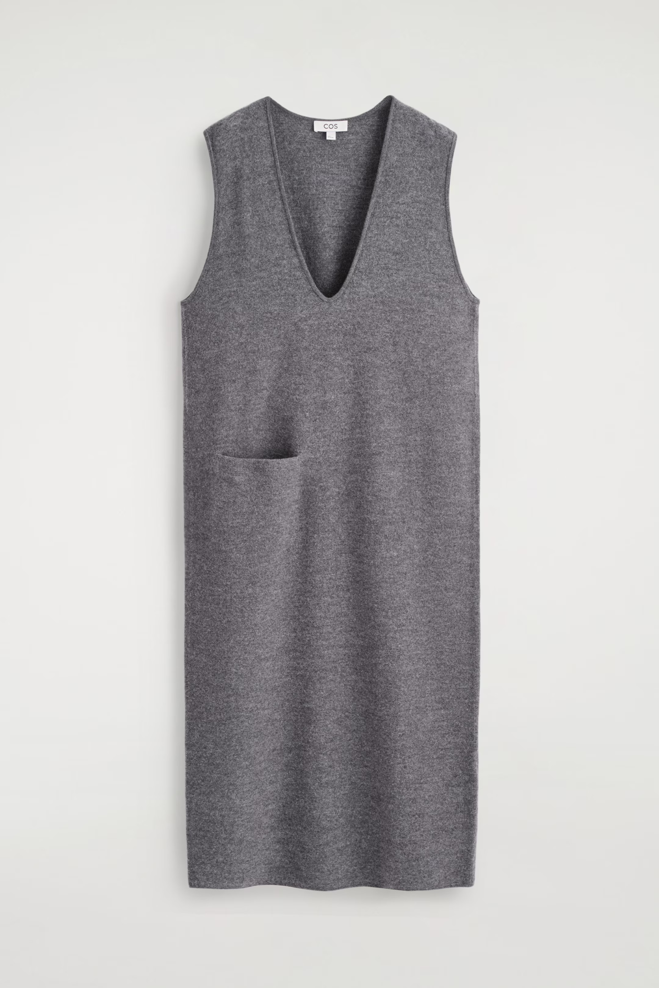BOILED-WOOL MIDI DRESS - GRAY MÉLANGE | COS | COS (EU)