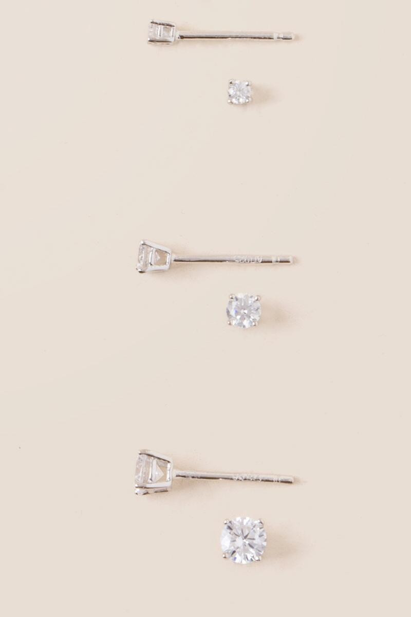 Elle Sterling Silver Studs Set | Francesca’s Collections