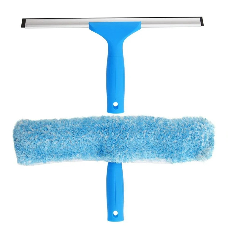 MR.Siga Professional Window Cleaning Combo - Squeegee & Microfiber Window Scrubber 10", Blue | Walmart (US)