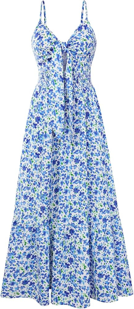 GRACE KARIN Womens Summer Floral Maxi Dresses 2026 Long Flowy Boho Dress Beach Vacation Sundresse... | Amazon (US)