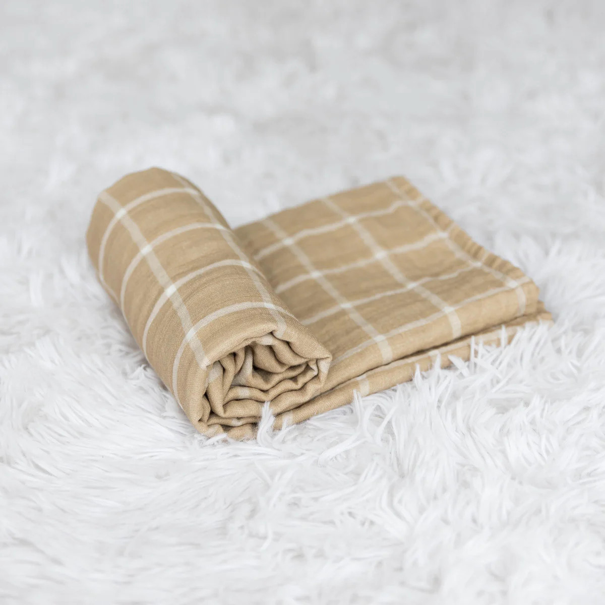 Nutmeg Plaid | Muslin Swaddle | Brixton Phoenix