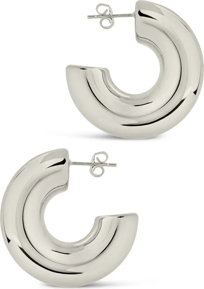 Sterling Forever Wynonna Tube Hoop Earrings | Nordstromrack | Nordstrom Rack