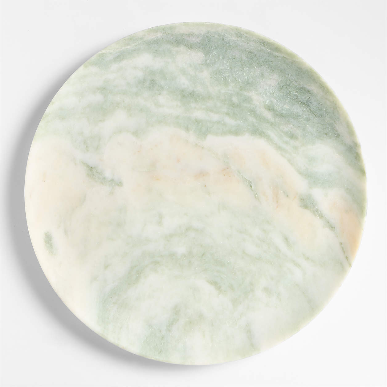 Ice Green 13" Marble Platter | Crate & Barrel | Crate & Barrel