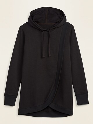 Maternity Vintage Cross-Front Nursing Tunic Hoodie | Old Navy (US)