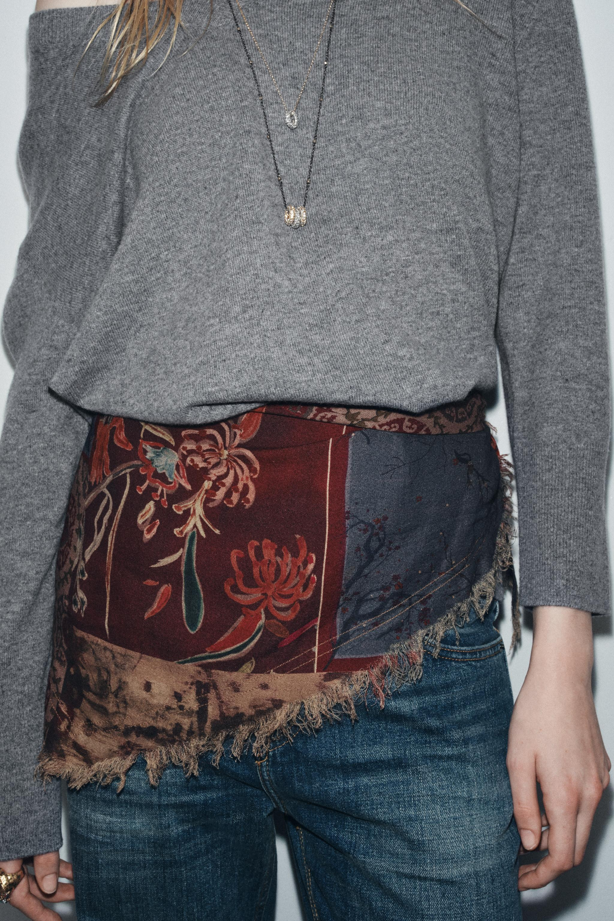 PRINTED FRINGED BANDANA | Zara US