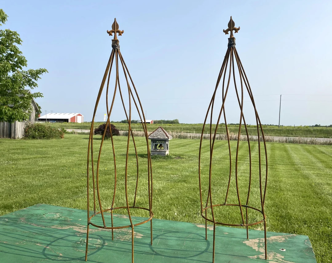 QTY 2: Wrought Iron 27 Twist Topiary Flower Trellis - Etsy | Etsy (US)