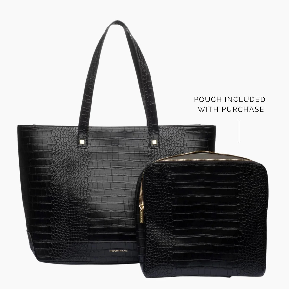 THE TOTE - BLACK CROC | Modern Picnic
