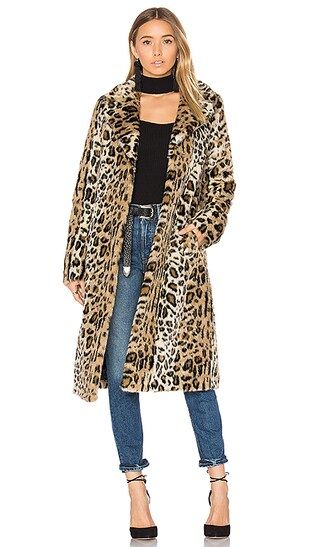 MAJORELLE Fifi Faux Fur Coat in Leopard | Revolve Clothing