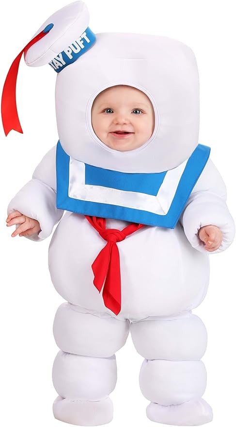Ghostbusters Stay Puft Marshmallow Man Costume for Infants, Baby Ghostbusters Cosplay Halloween | Amazon (US)