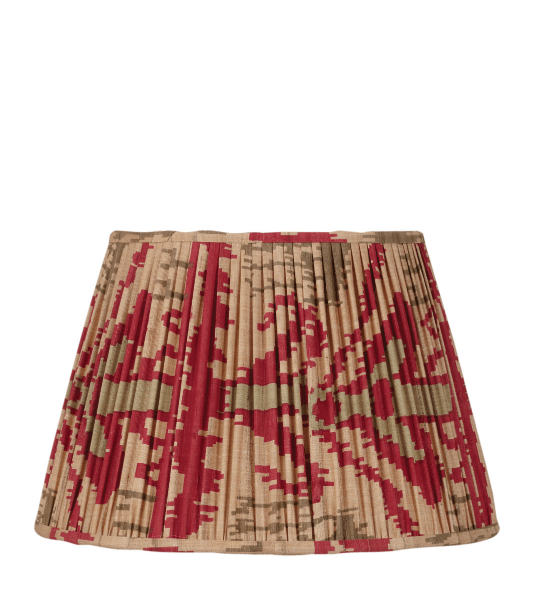 10in Pleated Madura Silk Empire Lampshade - Red | OKA US