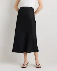100% European Linen Midi Slip Skirt | Quince