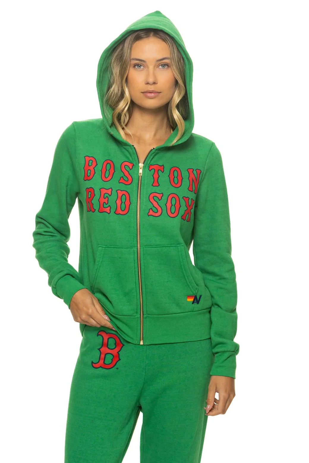 Red Sox Kelly Green Zip Hoodie | Aviator Nation | Aviator Nation