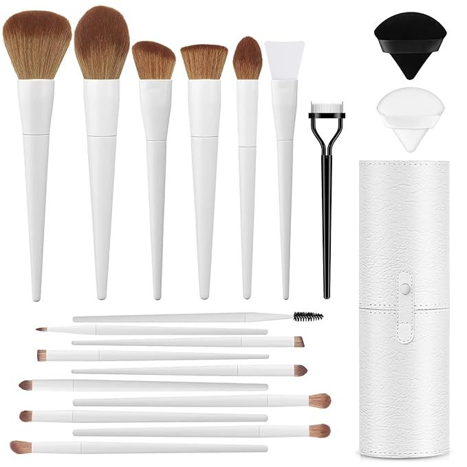 Professional 20PCs Makeup Brush Set, LUXBRU with Foundation Eyebrow Blending Concealer Blush Eyes... | Amazon (US)