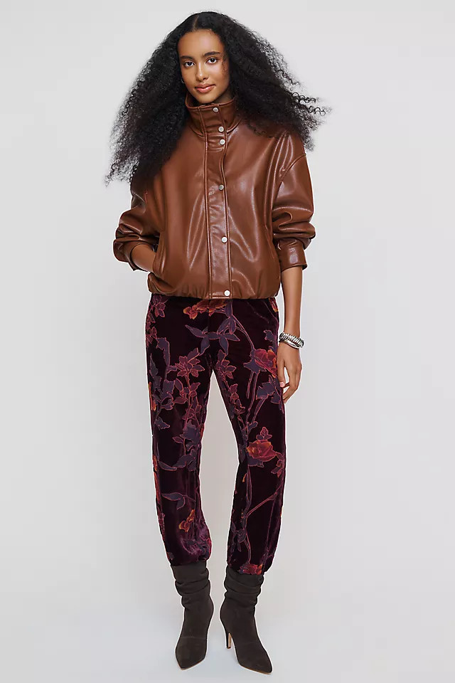 Siempre x Anthropologie Velvet Pull On Pants | Anthropologie (US)