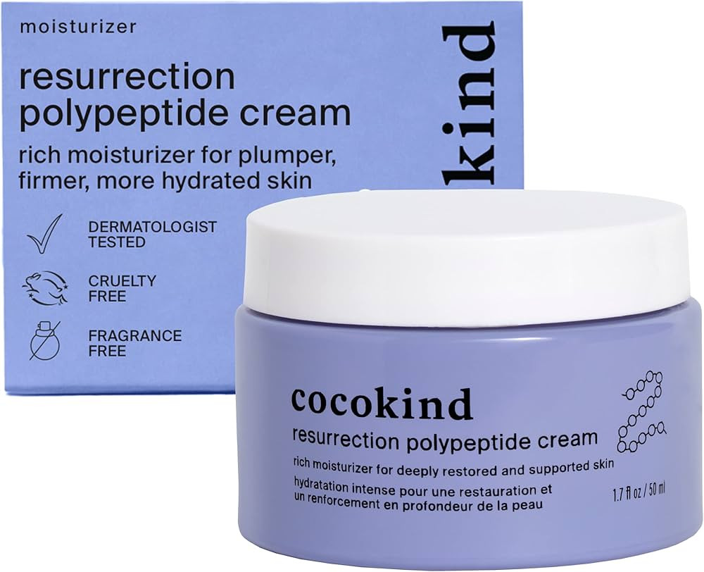 Cocokind Resurrection Polypeptide Cream, Hydrating Face Moisturizer with Peptides and Squalane, A... | Amazon (US)
