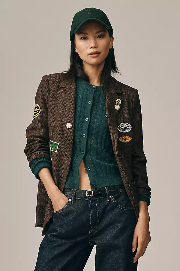 Patches Oversized Blazer Jacket | Anthropologie (US)