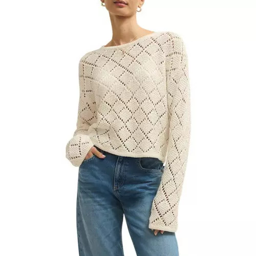 Women's Z Supply Hullen Crochet Pullover Sweater | Scheels Sports