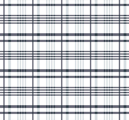 Hale Navy Blue Plaid Peel and Stick Wallpaper