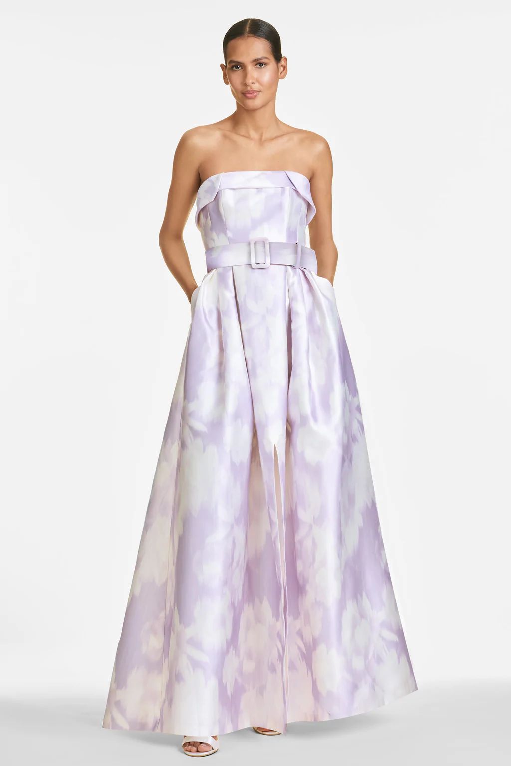 Brielle Gown - Violet Ice Ikat Floral | Sachin & Babi