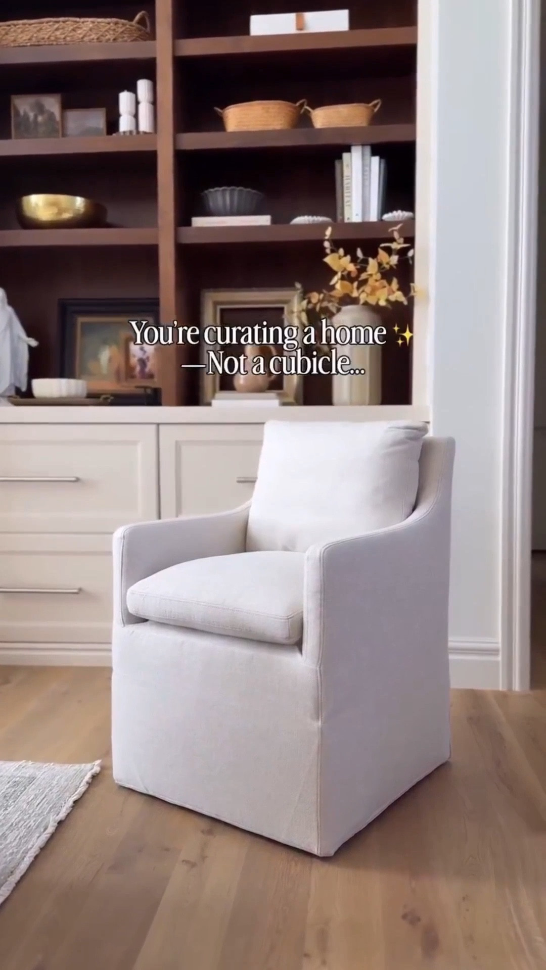 Okay, AMAZON. 😍🤌✨ This perfect office chair swiftly stole my heart because it looks NOTHING like a typical utilitarian office chair. 🙅🏻‍♀️ Instead, it’s giving curated, collected, designer vibes, but the secret is… I found this beauty on Amazon, and it costs a fraction of the price of a fancy office chair! 🤭

One of the quickest ways to add character, charm, and a curated look to your home is to incorporate unexpected elements or styles beyond the norm. ✌️ This is technically a dining chair, 🪑but it’s got hidden wheels, and that’s enough for it to work as the most elevated and cozy “traditional modern” office chair in my mind. 

Bonus that it’s soooo comfortable! Style + Comfort = Design match made in heaven. ♥️

And obviously, it would be a perfect dining chair as well. 😘 My office has never looked so good!! 1000% worth it.


#amazonhome #homeoffice #officedesign #homeofficeideas #officechair #homedesignideas #boujeeonabudget #homeofficedesign #homeofficedecor

Office chair that looks like dining chair, pretty office chair, hidden wheels office chair, gorgeous office chair, home office furniture inspo, pretty office chair, beautiful office chair, hidden wheels office chair, comfortable office chair

#LTKHome #LTKmomlife #LTKdayinmylife