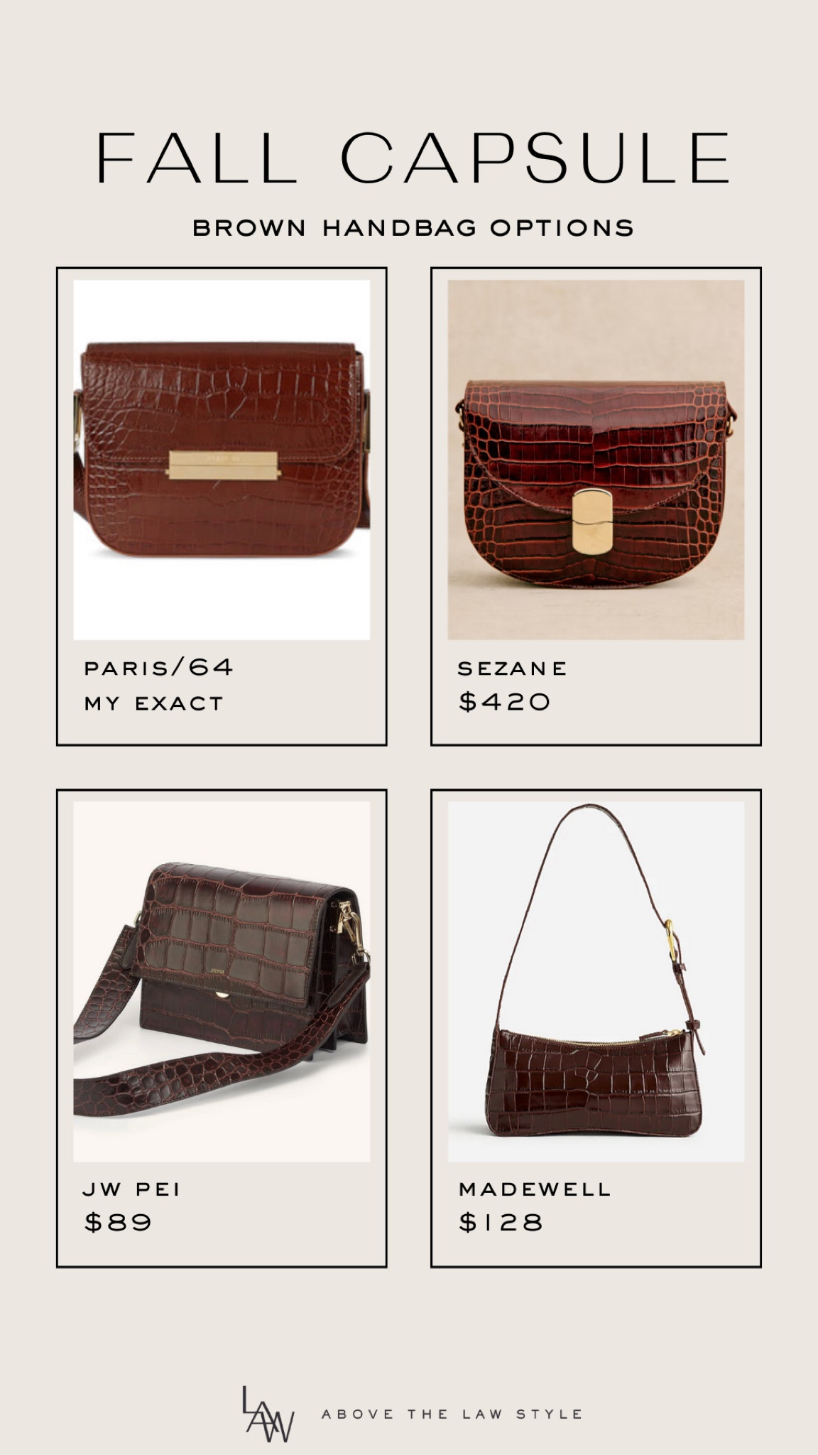 Fall Capsule: Brown Handbag 

#LTKStyleTip #LTKItBag #LTKFindsUnder100