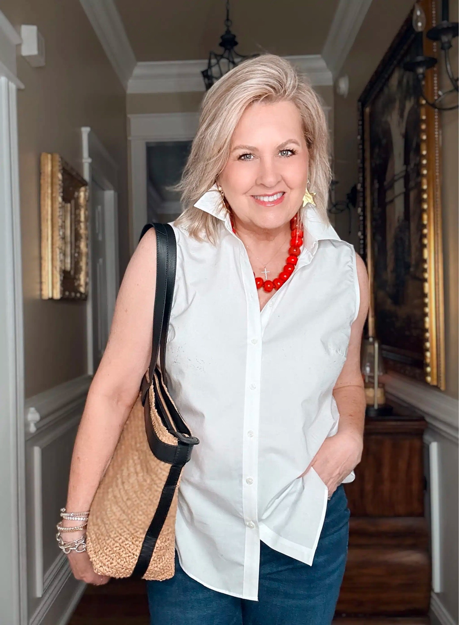 This no iron shirt from Lands End is one I will pick over and over! I love anything no iron, especially in the Summer and this is a great piece that goes with a lot! I’m wearing a size medium.

#LTKootd #LTKOver40 #LTKWorkwear