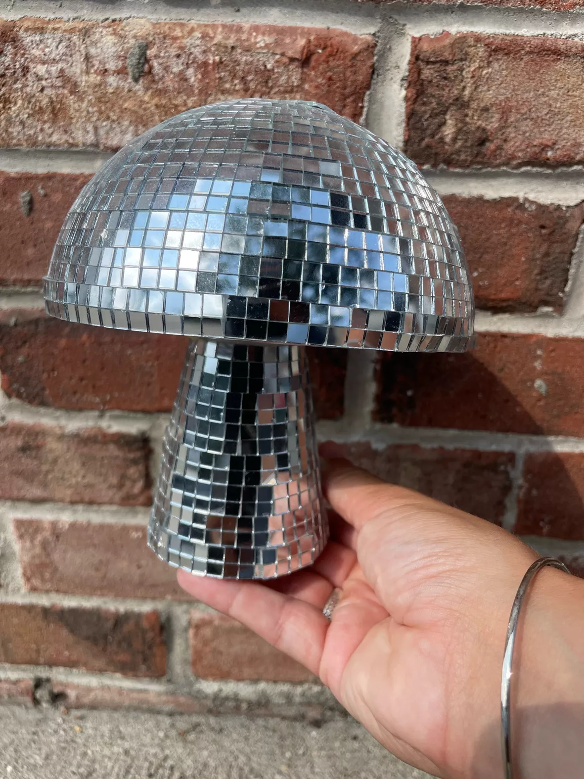 Purple Mushroom Disco Mirror Ball Home Decor for Party Room